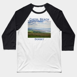 Chesil Beach, Dorset, England UK.  British coast art design Baseball T-Shirt
